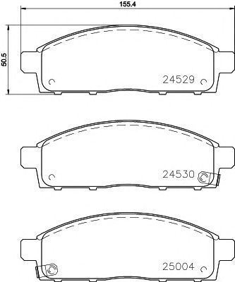 HELLA PAGID 8db355013221 -  Комплект тормозных колодок, дисковый тормоз